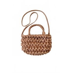 NEW DEBBIE KATZ women's paris crochet bag in tan